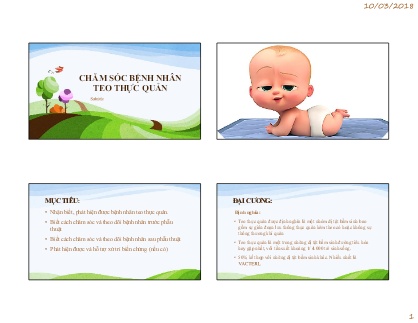 Bài giảng Chăm sóc bệnh nhân teo thực quản