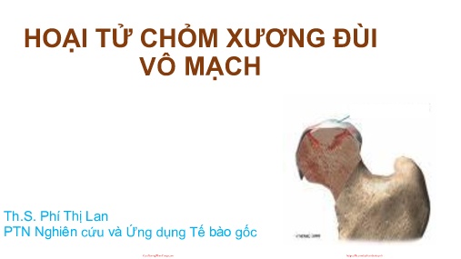 Bài giảng Hoại tử chỏm xương đùi vô mạch