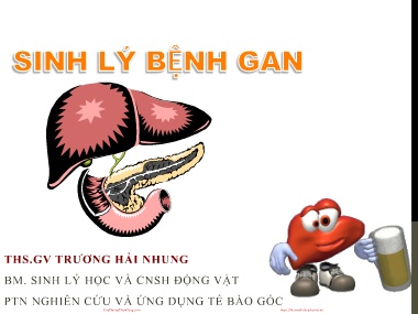 Bài giảng Sinh lý bệnh gan