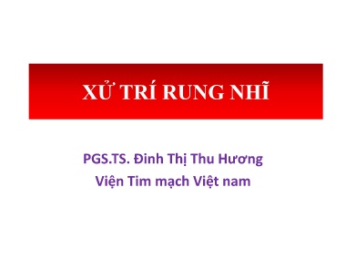 Bài giảng Xử trí rung nhĩ