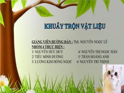 Báo cáo Khuấy trộn vật liệu
