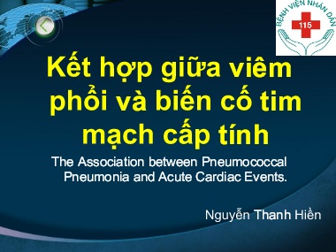 Đề tài Kết hợp giữa viêm phổi và biến cố tim mạch cấp tính