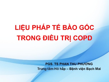 Đề tài Liệu pháp tế bào gốc trong điều trị COPD