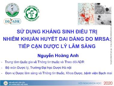 Đề tài Sử dụng kháng sinh điều trị nhiễm khuẩn huyết dai dẳng do MRSA: Tiếp cận dược lý lâm sàng