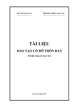 Giáo trình Đào tạo cô đỡ thôn bản