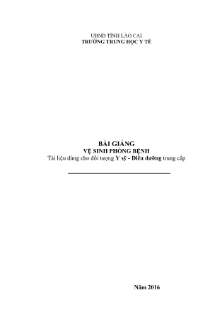 Giáo trình Vệ sinh phòng bệnh