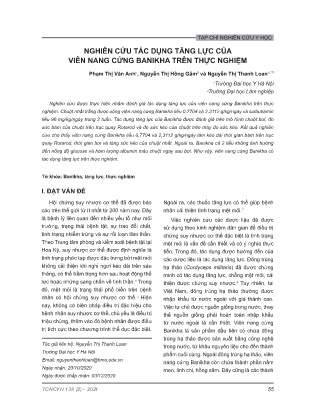 Tài liệu Nghiên cứu tác dụng tăng lực của viên nang cứng Banikha trên thực nghiệm